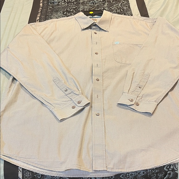 Cinch Other - CINCH Men's Beige and Blue Button-Up Shirt